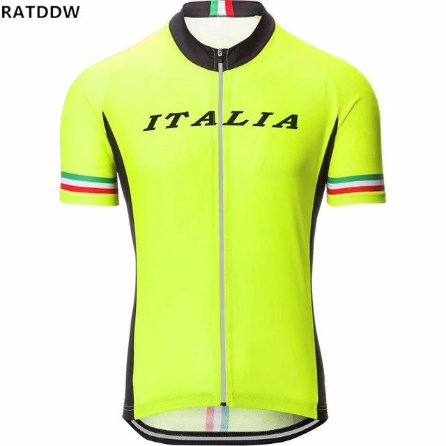 Italy Mens Cycling Jersey Sportswear Top Bicycle Team Riding Ciclismo