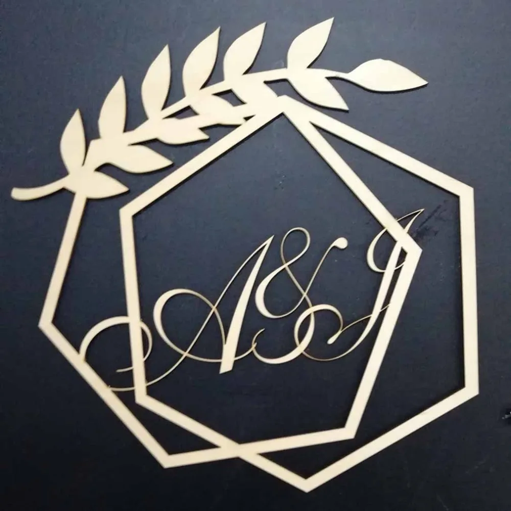 

Peronalized Wooden Wedding Decor Laser Cut Name Sign, Engagement Birthday Party Decor, Wedding Sign Hoop, Photo Prop Wall Sign