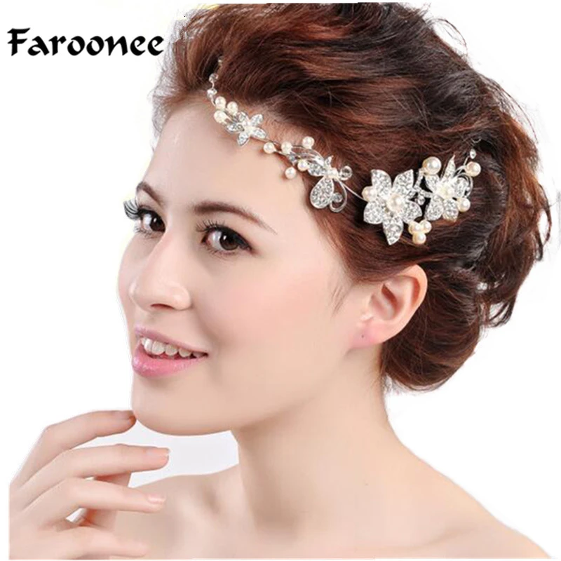 floral hair pins bridal headpiece Bridal hair pieces Pearl and crystal headpiece Floral wedding hair pins