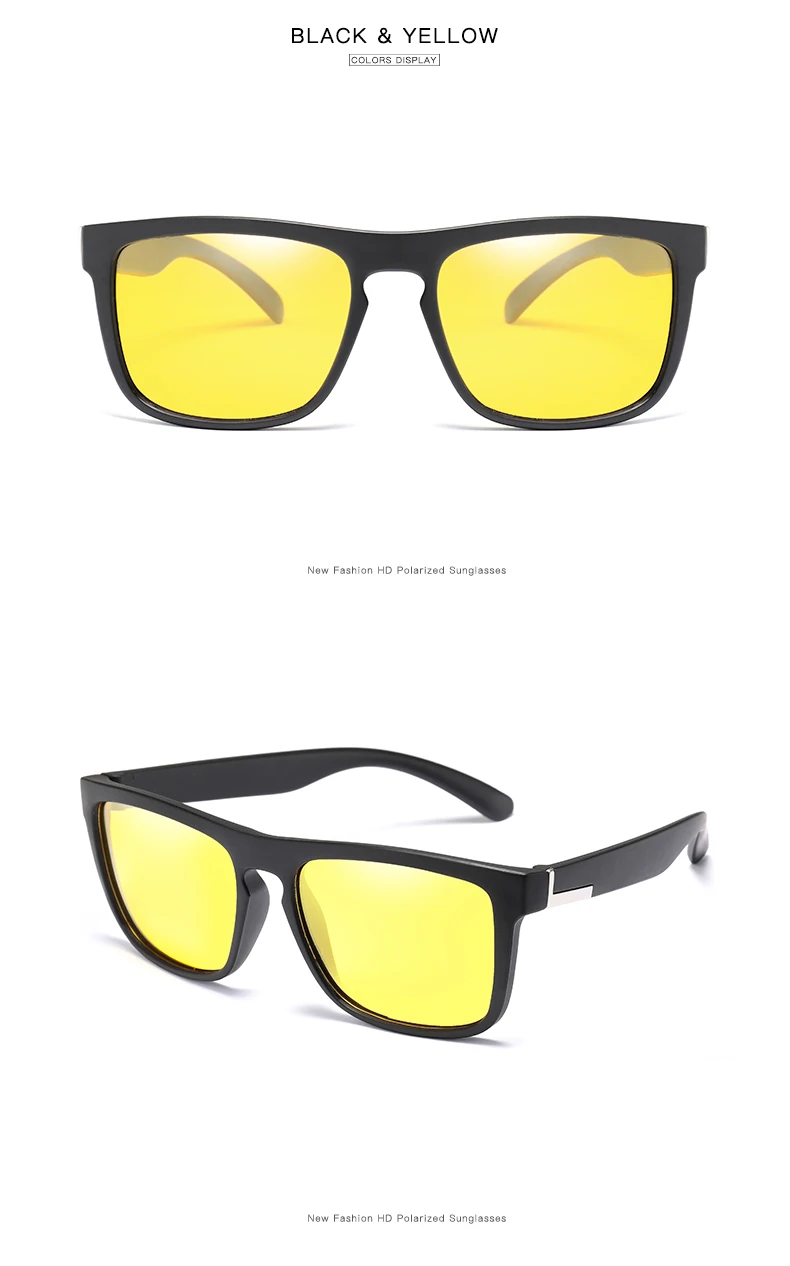 Для Мужчин Поляризованные TR90 солнцезащитные очки Винтаж анти-УФ водителей автомобилей черный очки прямоугольные оттенки Для мужчин Oculos masculino