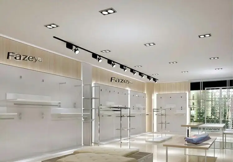 -reflexo da Grade Interior Grade Incorporado 2x15w Luzes Cob Led Daring Preto Double-headed Eye Anti Holofotes 1 - 2 3 Cabeça Luz 15w 11 COB led daring Preto double-headed eye anti
