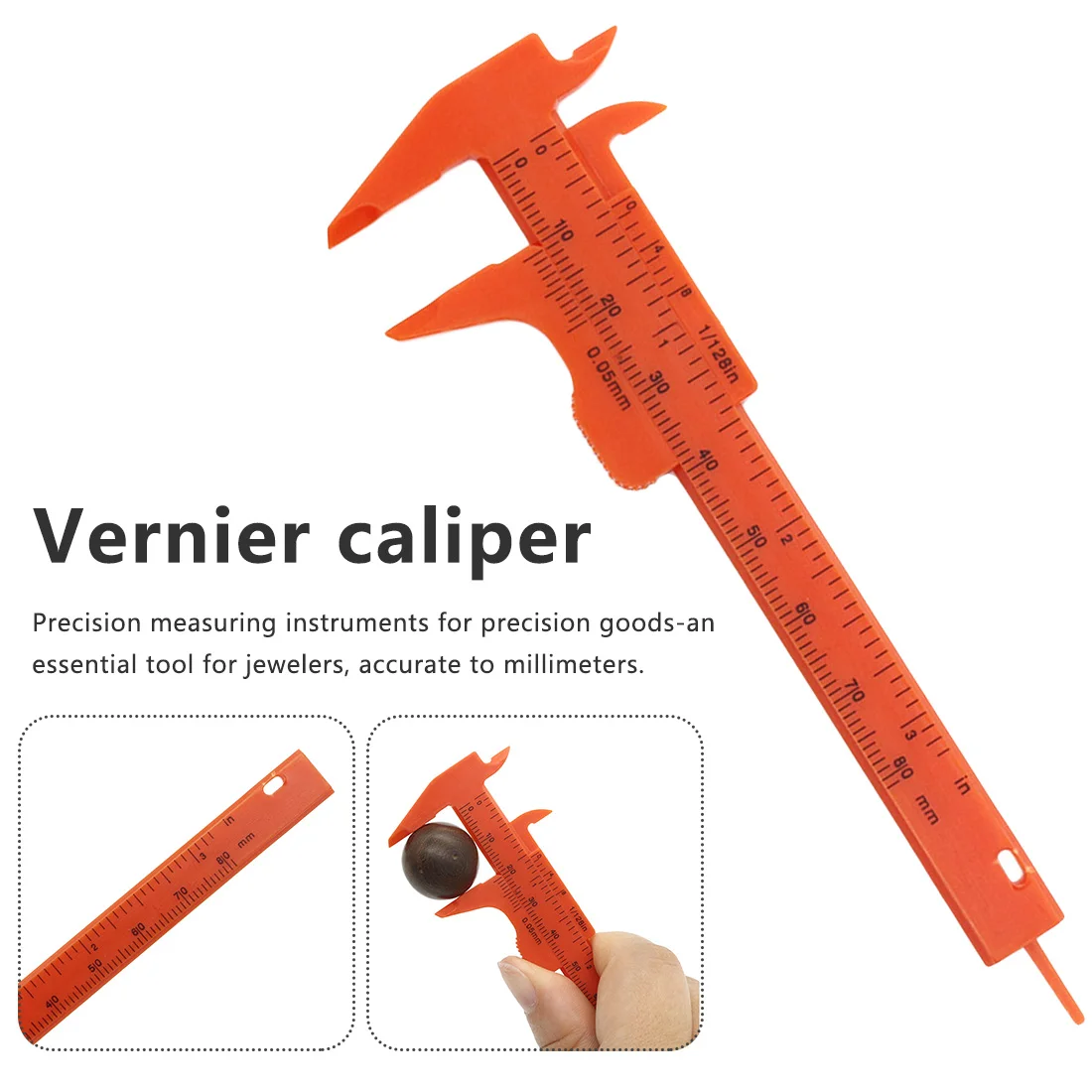 

DIY Tool Woodworking Metalworking Plumbing Model Making 80mm Vernier Caliper Depth Diameter Measure Tool