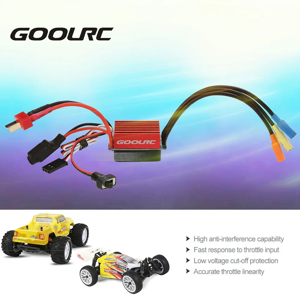 

GoolRC S2440 4000KV Brushless Motor S-35A ESC with 3.5kg Servo Upgrade Brushless Combo Set for 1/16 RC Car Truck