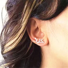 1 пара пользовательских арабское имя пластины серьги Индивидуальное Имя ювелирные изделия подарок Девушки Женщины из нержавеющей стали материал 4 цвета Варианты