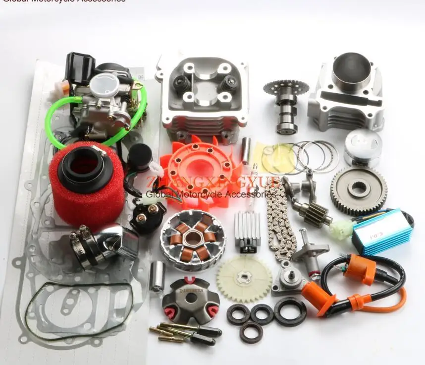 Big kit 105cc большой диаметр производительность комплект и CDI AC& 20 мм Калибр карбюратор A9 Cam для GY6 50cc 139QMB китайский скутер части 52 мм диаметр - Цвет: Big kit
