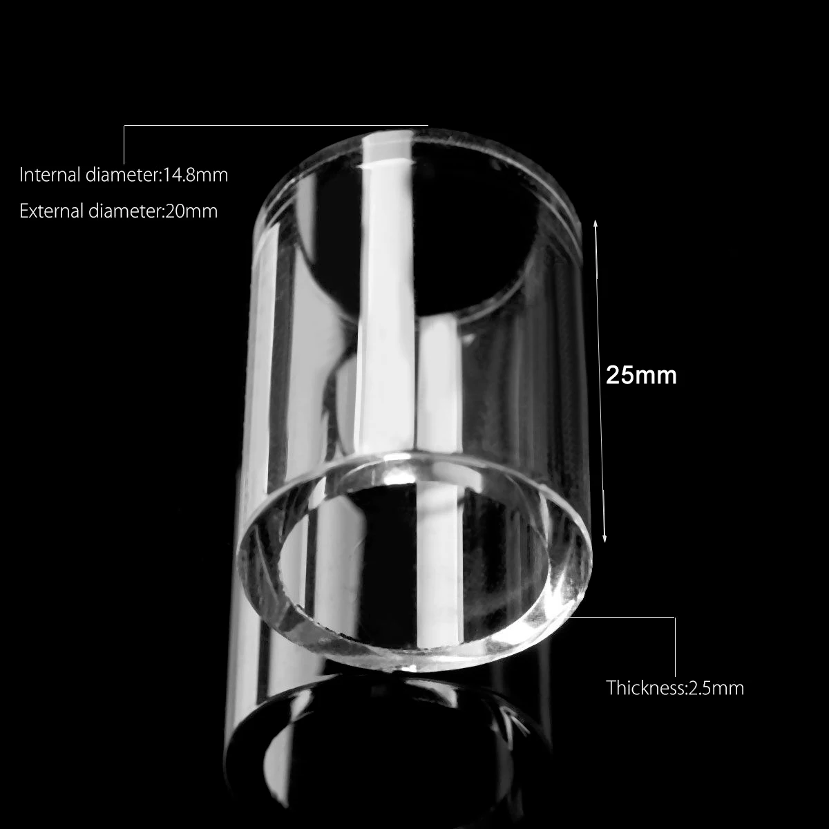 2pc/lots  New Clear Pyrex Welding Stubby Gas Lens Glass Cup For Tig WP-17/18/26 Torch