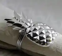 gold silver metal napkin ring pineapple, napkin holder for wedding, napkin decoration 24 pcs free shipping
