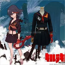 Alta Calidad japonesa Anime MATANZA la MATANZA Matoi Ryuko Cosplay Del Partido de Halloween disfraces Para Mujeres Niñas Corto Vestido Por Encargo