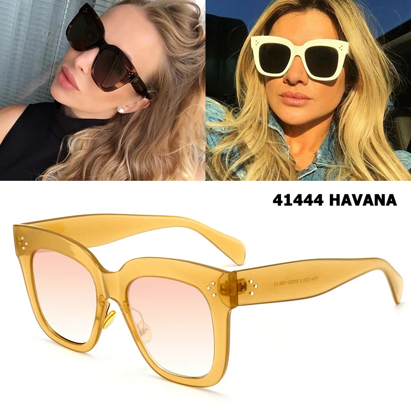 

JackJad New Fashion Women 41444 HAVANA Style Cool Square Sunglasses Gradient Vintage Street Snap Sun Glasses Oculos De Sol 1754