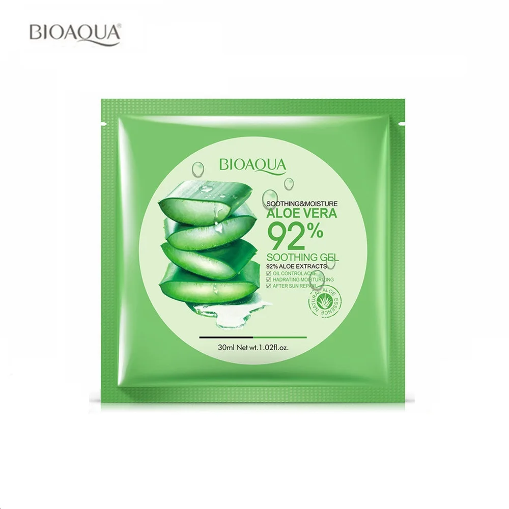 

BIOAQUA Natural Aloe Vera Gel Face Mask Skin Care Moisturizing Oil Control Wrapped Mask Shrink Pores Facial Mask