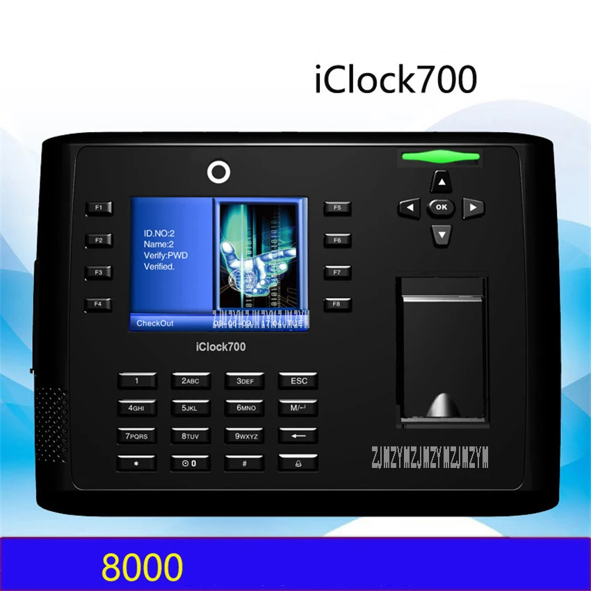 Iclock700 цифровой биометрический USB Ip часы машина часы с контролем доступа запись времени 3,5 дюймов TFT экран черный