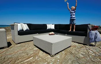 

2017 Trade Assurance popular aluminum modern white pvc rattan outdoor furniture