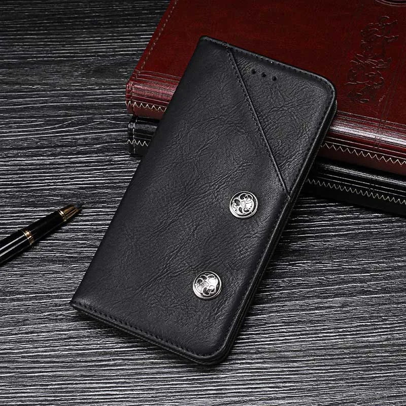 Кожаный чехол для samsung a50 a70, откидной Чехол-кошелек, задняя крышка для samsung Galaxy s10, полная защита, противоударный чехол для S9 S8 - Цвет: Черный