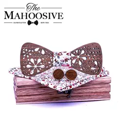 Галстук-бабочка ручной работы из дерева для мужчин женщин костюм Papillon Corbatas Галстук Свадебные галстук вечерние галстуки деревянные бабочки