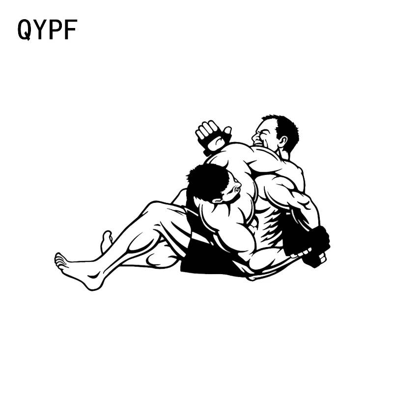

QYPF 16.9*10.8CM Unique Combat Judo Athletes Accessories Decor Car Sticker Reflective Vinyl Silhouette C16-0369