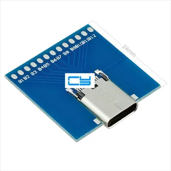 

10Gbps USB-C USB 3.1 Type C Type-C Female Soldering Cable Test Socket PCBA Board Adapter Welding Connector Adaptor