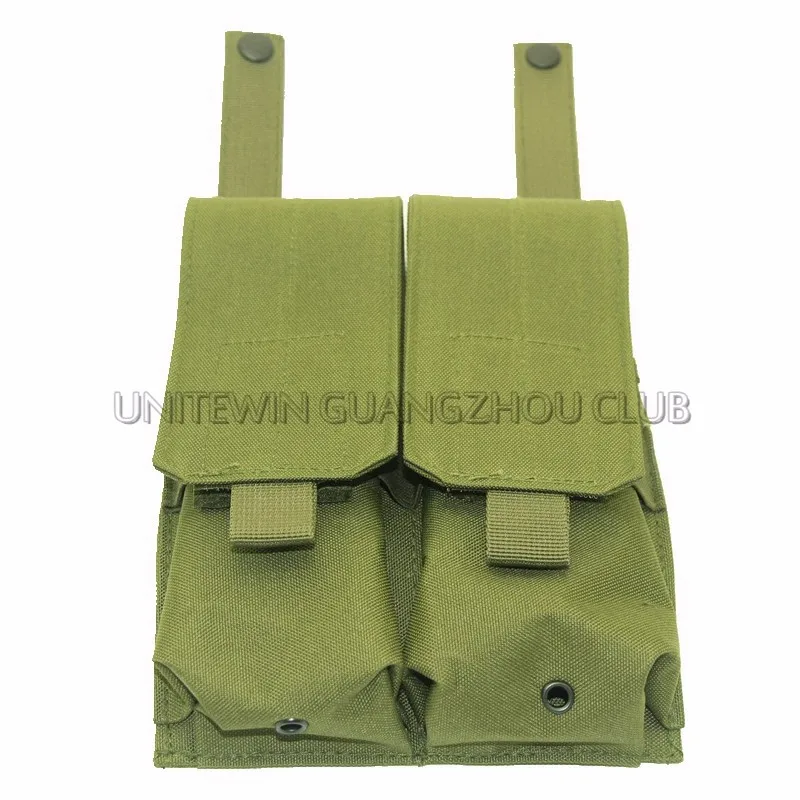 Тактическая Сумка MOLLE PALS Double Stack Rifle Magazine Mag Top Flap черный цвет