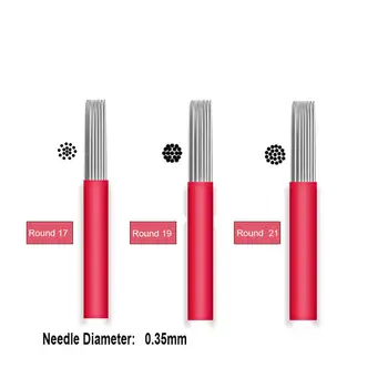 

Round 17 19 21 needles for manual pen Semi permanent makeup manual fog pen needle R17 microblading eyebrow pen needles
