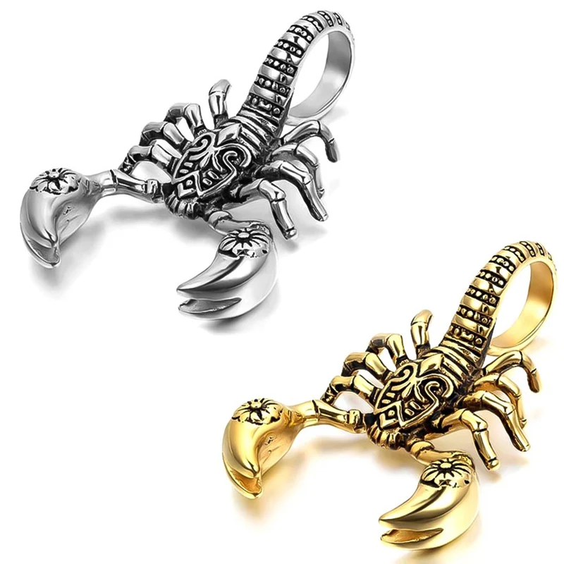 

Fashion Men Necklace Scorpion Rope Clavicle Chain Lobster Extended Chain Charm Pandant Necklace Jewelry