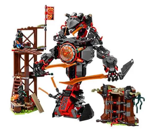

drop shipping 734pcs Ninja New Dawn of Iron Doom DIY Model Building Kit Blocks figures Toys Playset Compatible with 70626