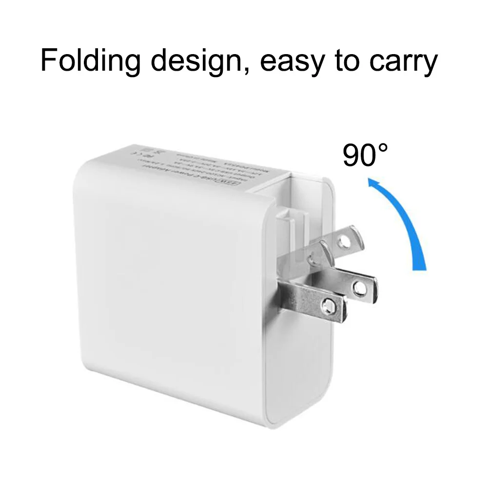 

65W US/EU/UK Quick Charge Fast Charging Adapter Travel Wall Charger For MacBook/iPhone X/8Plus Xiaomi USB-C Portable PD Charger