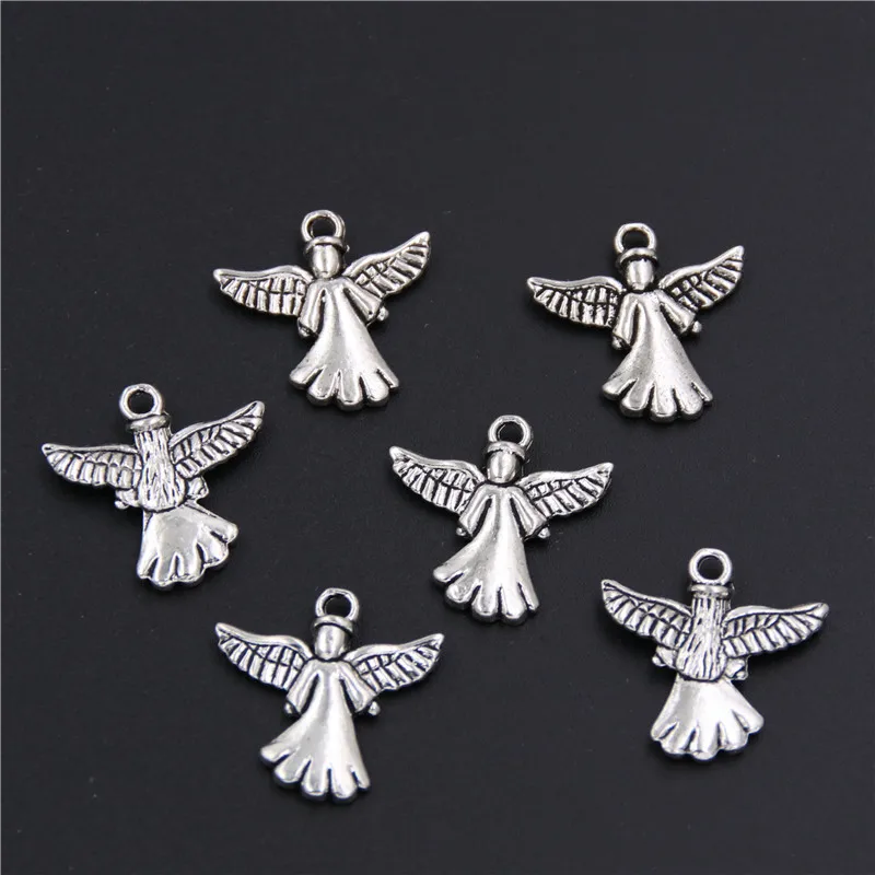 40 шт. серебряные подвески|pendants for jewelry making|charm bead pendantsilver angel charms |
