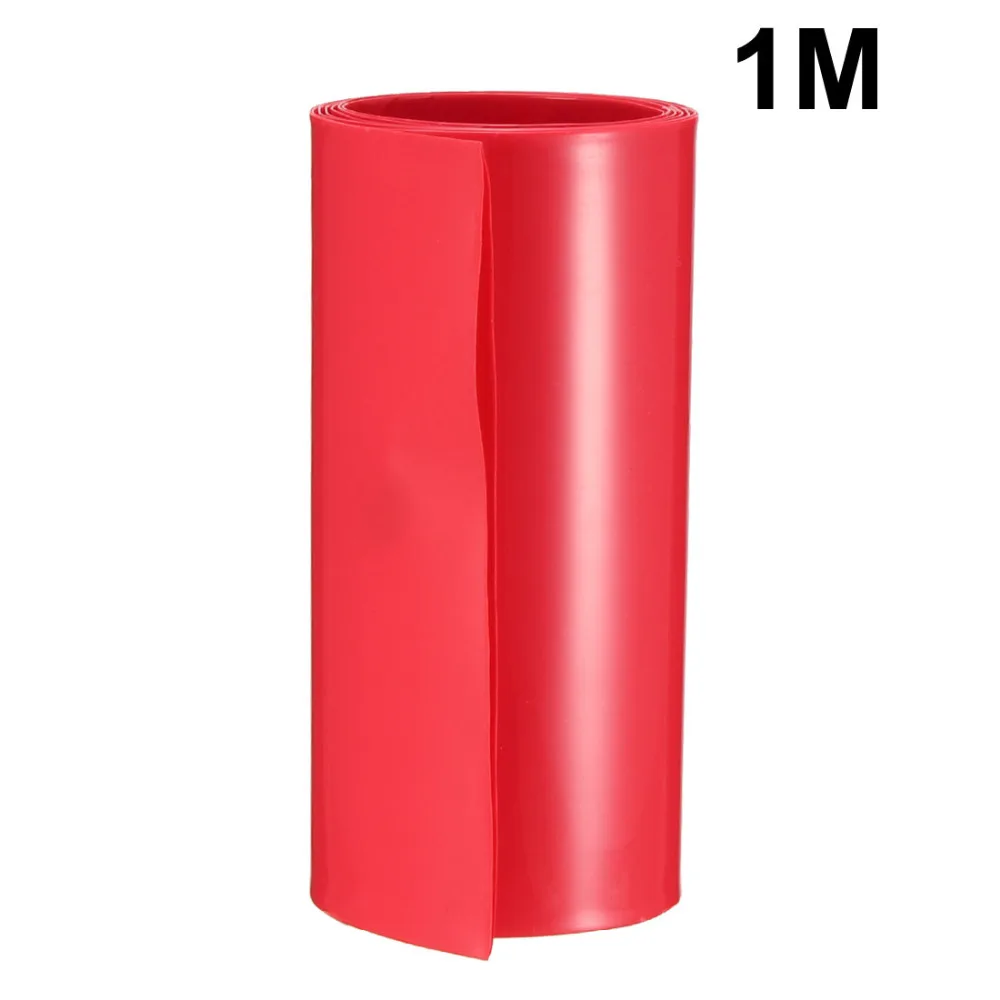 Uxcell PVC 105 мм плоская ширина 1 метр Длина термоусадочная трубка для 18650 источников