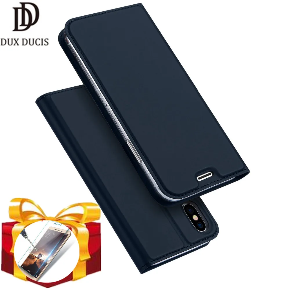 gift) DUX DUCIS Luxury Leather Case For iPhone XS Max 6.5inch Case Flip
