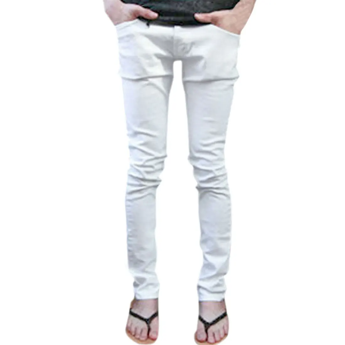 UXCELL 1817 St613 Xl Men White Belt Loop Korean Style Multi Pockets