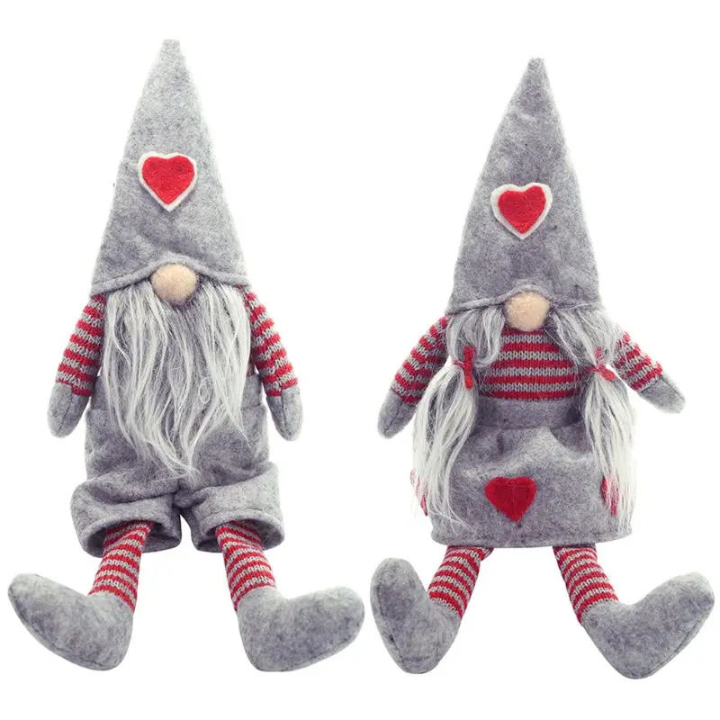 

Merry Christmas Long Legged Swedish Santa Gnome Plush Doll Ornament Handmade Elf Toys Holiday Home Party Decor