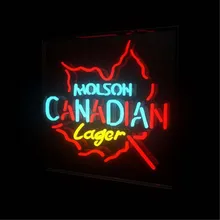 17*1" MOLSON CANADIAN LAGER неоновый знак вывеска Настоящее стекло пивной бар Бильярд дисплей ресторан магазин открытый свет знак