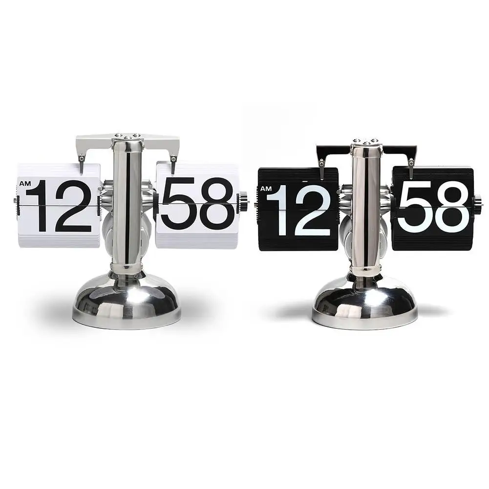 

Auto Flip Table Clock Flip Page Digital Clocks Flip Over Down Clock Flap Desktop Watch 24 Hours Display Home Decor 40