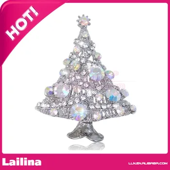 

Hot Sale 100pcs/lot Streamer Star Tree Brooch Pin Iridescent Clear AB Austrian Crystal