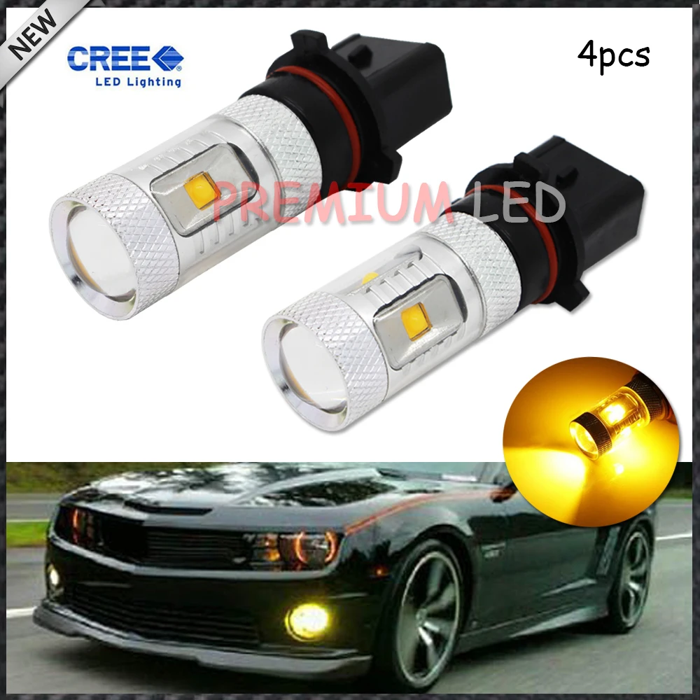 

4pcs JDM Gold Yellow 3000K 30W CREE High Power P13W SH24W LED Replacement Bulbs For Daytime Running Lights/Fog Lights