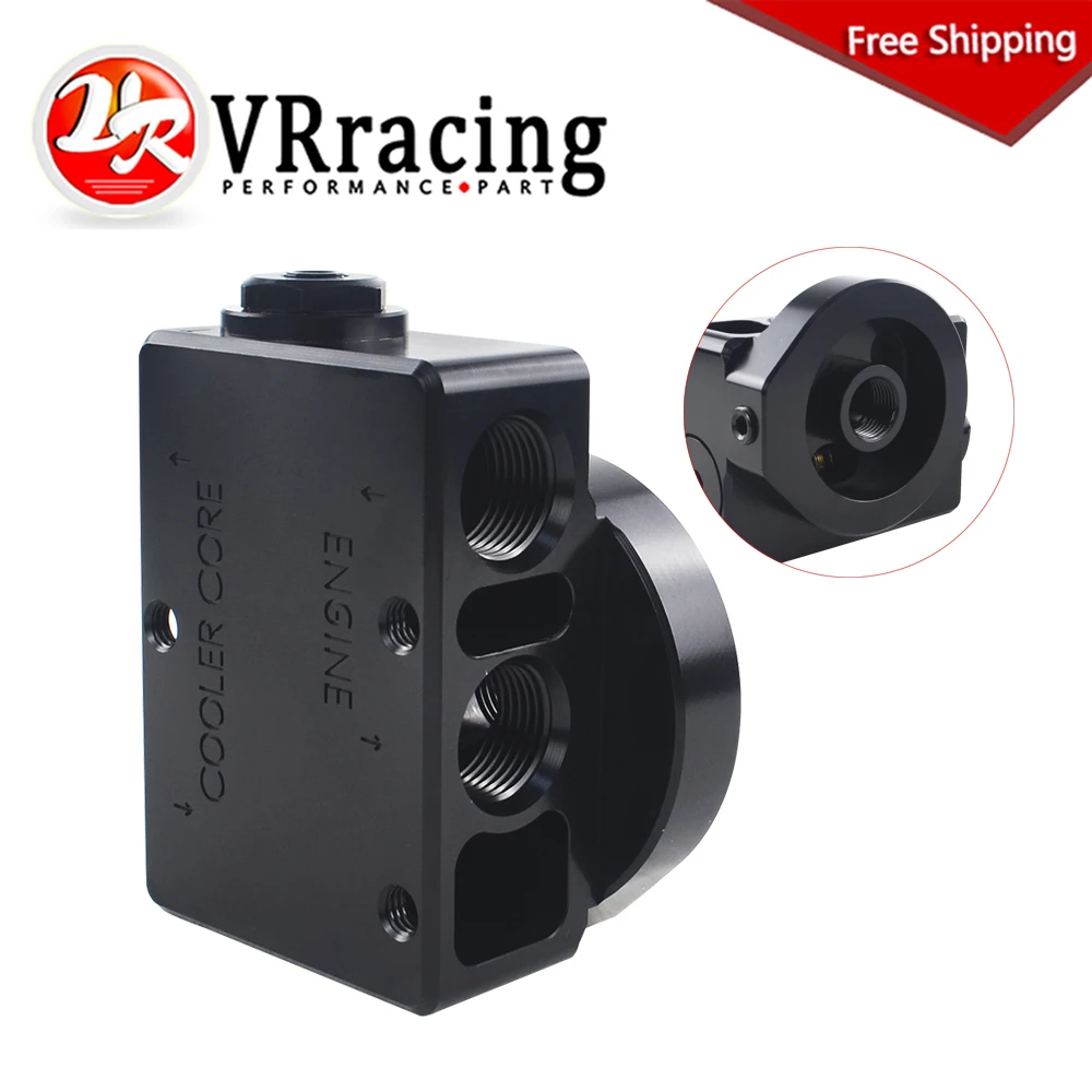 

FREE SHIPPING Oil Filter Sandwich Adaptor High quality Oil filter remote block with thermostat 1xAN8 4xAN10 ORB FEMALE