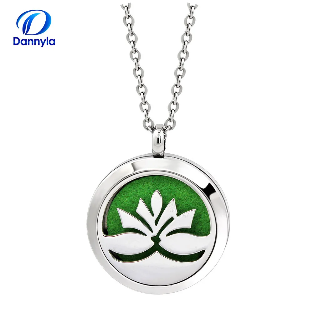 Silver Color Essential Oil Diffuser Necklace 30mm Aromatherapy Necklace