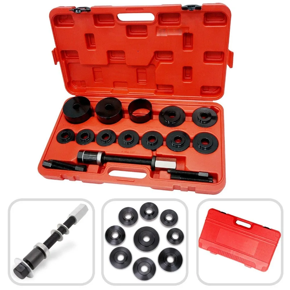 

Wheel Tool Kit Drive Bearing Removal Tool Kit Garage Service Tool 19pcs HWC