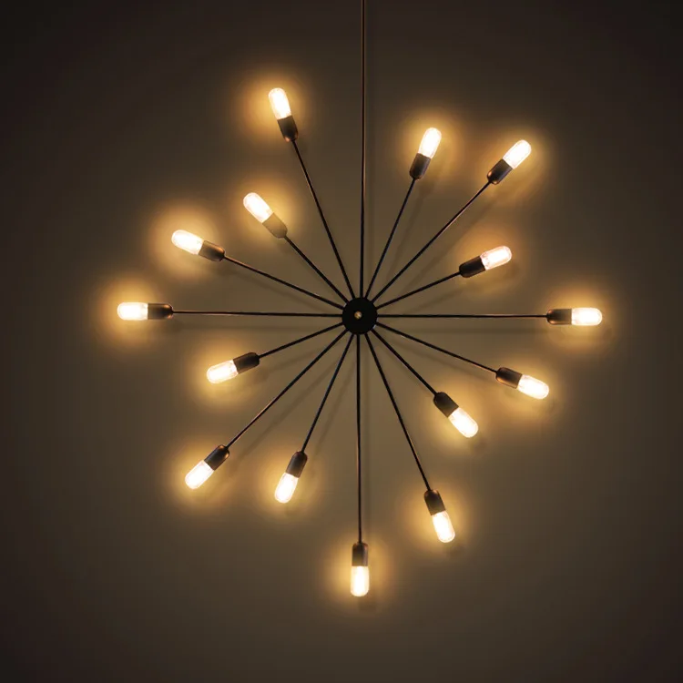 

American loft vintage iron wall lamp spider modern iron art bar dining room wall lamp