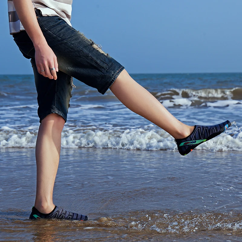 Для мужчин Для женщин летние пляжные Быстросохнущие кроссовки для плавания слипоны светильник спортивная обувь на серф-Йога тренажерный зал дышащая Для мужчин воды обувь для хождения в воде