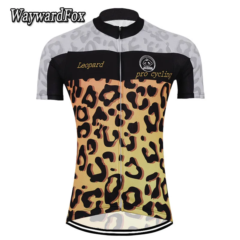 leopard print cycling jersey