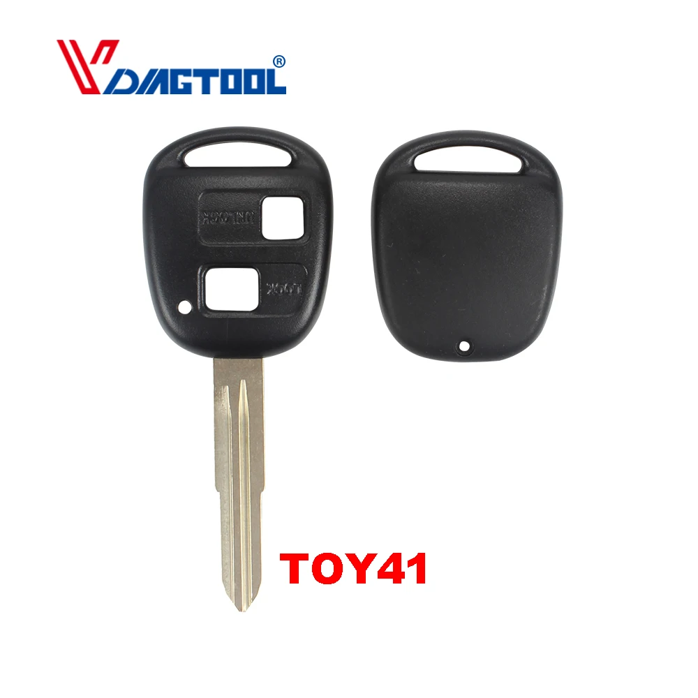VDIAGTOOL 2 кнопки дистанционного ключа автомобиля чехол Корпус FOB для Toyota Yaris Prado Tarago Camry Corolla TOY41 автомобильные аксессуары