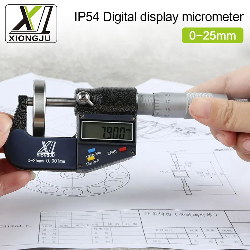 Buy Super Electronic Outside Micrometer 0 25mm Digital Micrometer Caliper Gauge