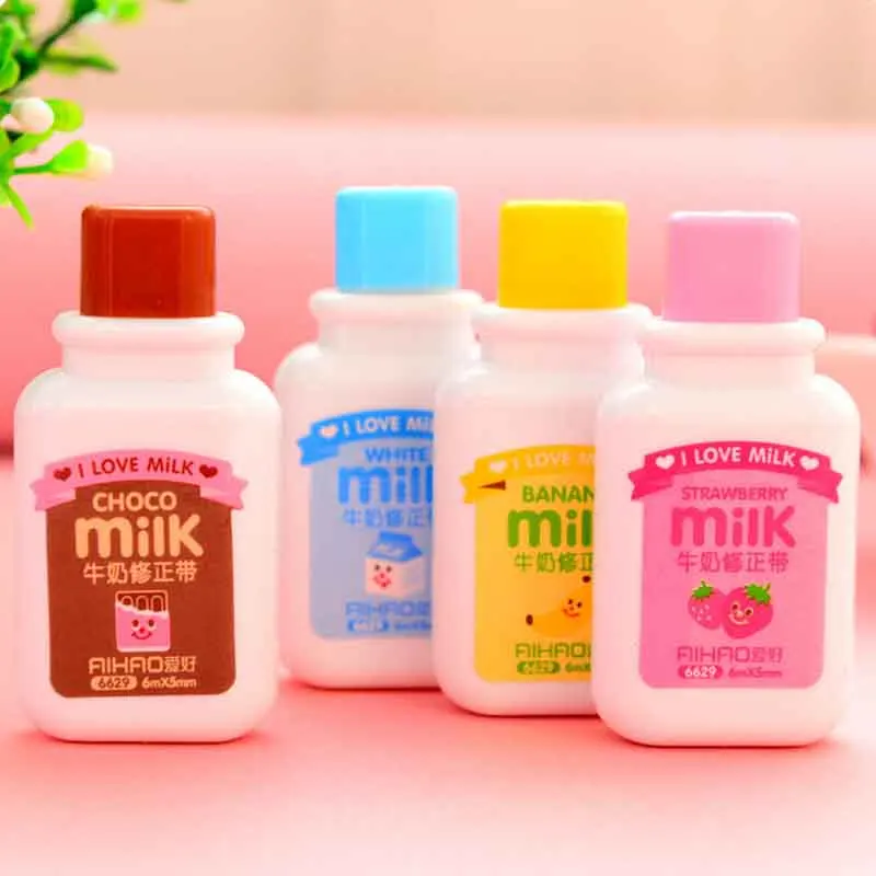 

WESON 1 x Cute Milky Correction Tape Material Escolar Kawaii Stationery Sticky Self Adhesive Tape