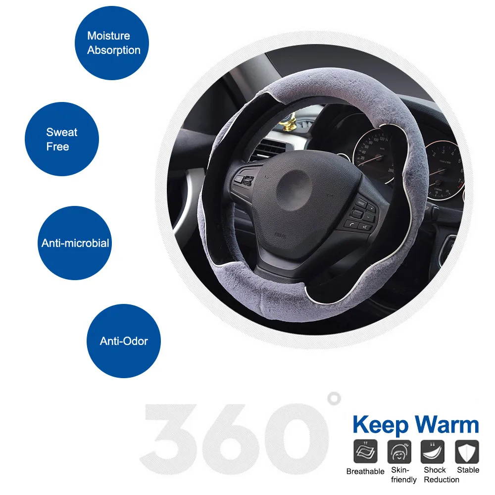 braid steering wheel cover leather