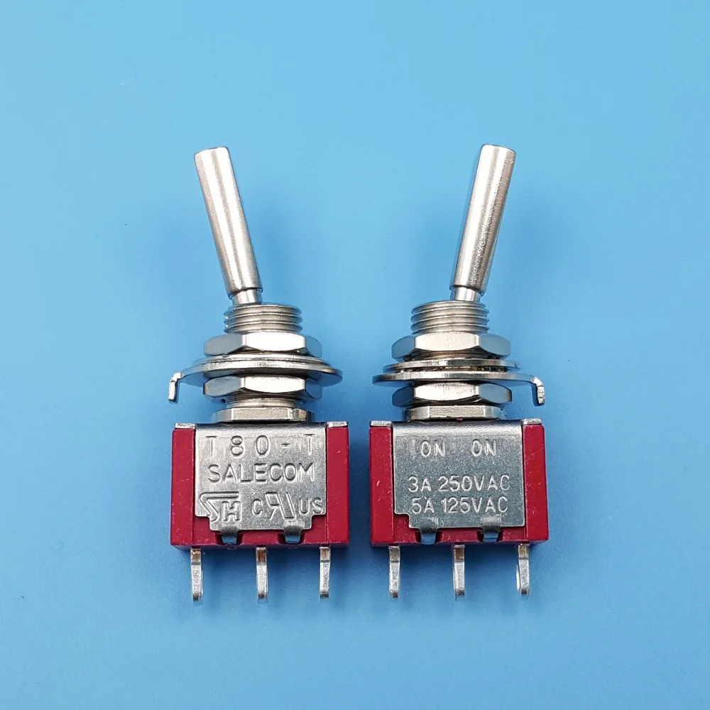 10 шт. SH T8013 UHB 3Pin плоская ручка вкл ВКЛ поддерживает 2 положения SPDT Мини