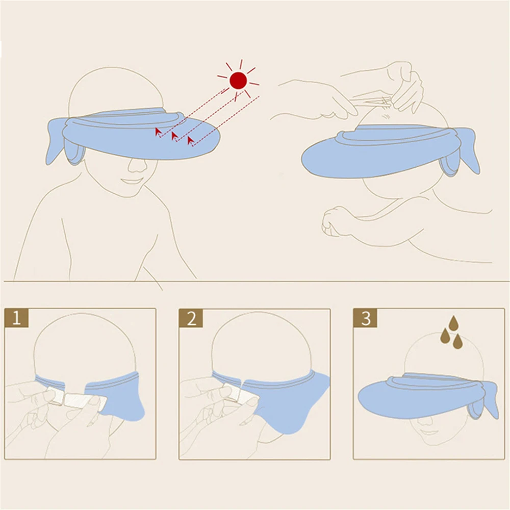 Новое поступление, милая регулируемая детская шапка для младенцев, детский шампунь для купания, шапочка для душа, козырек для мытья волос, кепка для ухода за ребенком