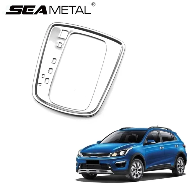 For Ru Kia Rio K2 4 X Line 2017 2018 Sedan Hatchback Auto Gear Panel For Ru Kia Rio K2 4 X Line 2017 2018 Sedan Hatchback Auto Gear Panel Chrome Coverd Car Styling Automobile In Cars Accessories