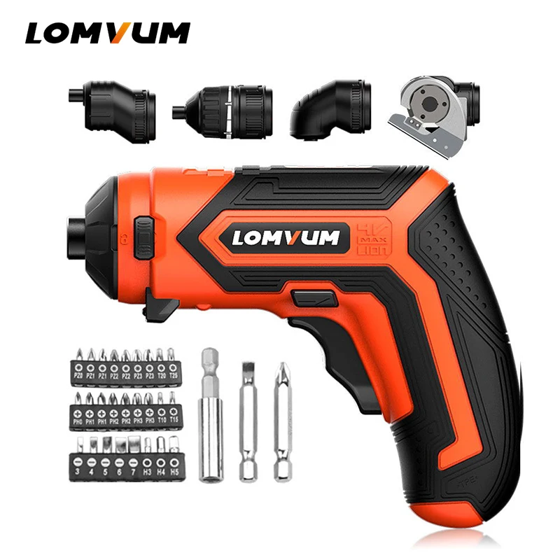 Lomvum Electric Screwdriver With Mini Conversion Heads Multifunction
