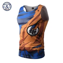 Kakarotto Animation Dragon Ball 3D облегающий Топ без рукавов последние модели Аниме Гоку жилет