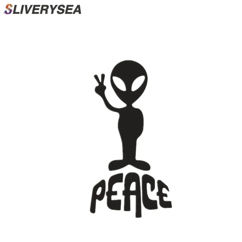 SLIVERYSEA Виктори инопланетяне мир НЛО ET наклейки для автомобиля Стайлинг аниме